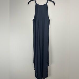 Double Zero Dress Size Lovery Large Blue High Neck Lightweight‎ Beachy Boho